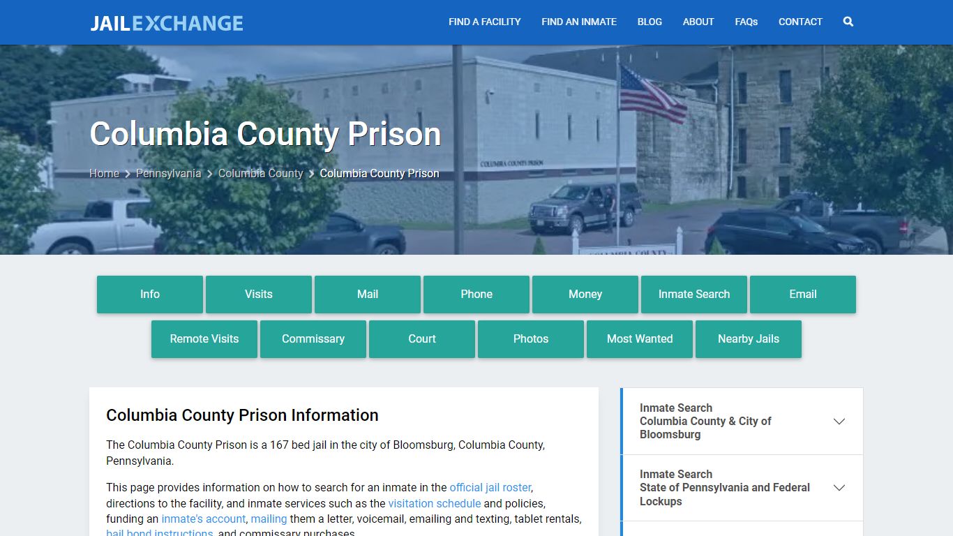 Columbia County Prison, PA Inmate Search, Information - Jail Exchange