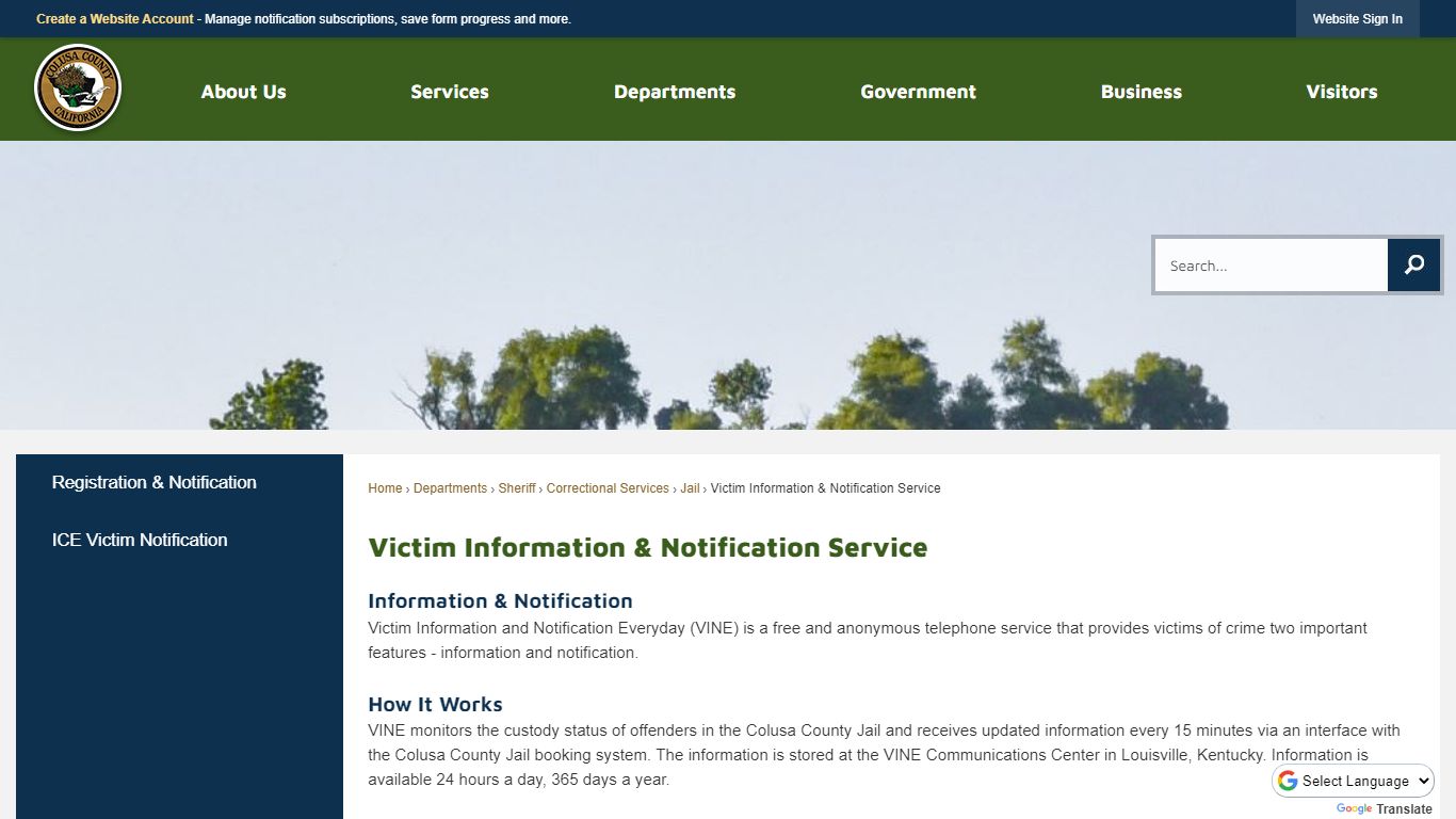 Victim Information & Notification Service | Colusa County, CA ...