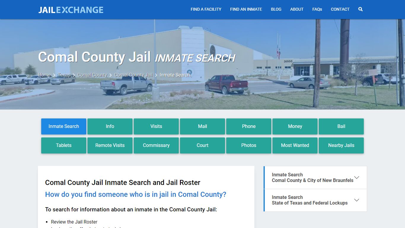 Inmate Search: Roster & Mugshots - Comal County Jail, TX