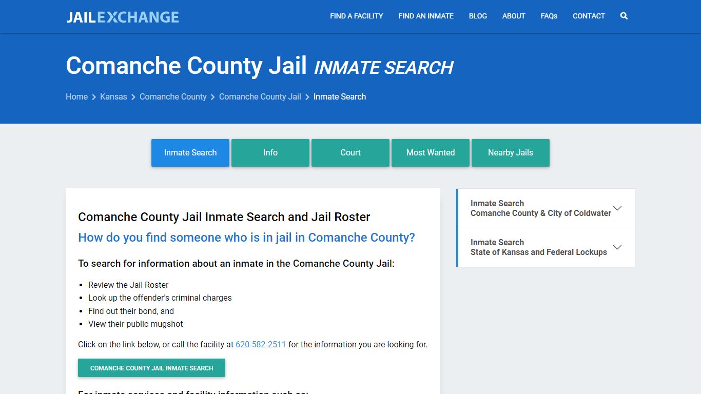 Inmate Search: Roster & Mugshots - Comanche County Jail, KS