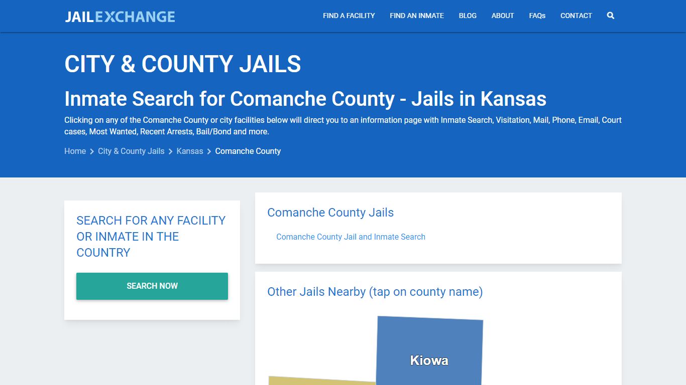 Inmate Search for Comanche County | Jails in Kansas - Jail Exchange