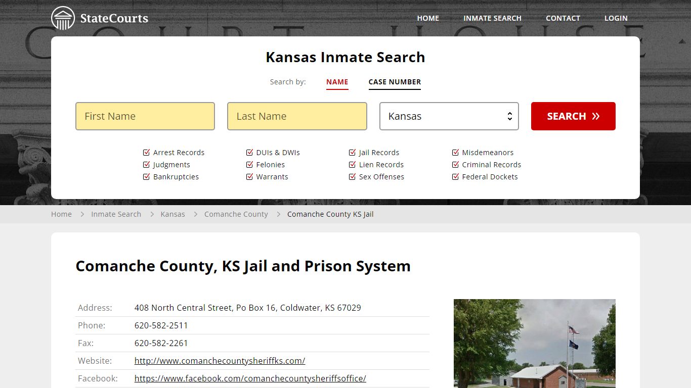 Comanche County KS Jail Inmate Records Search, Kansas - StateCourts