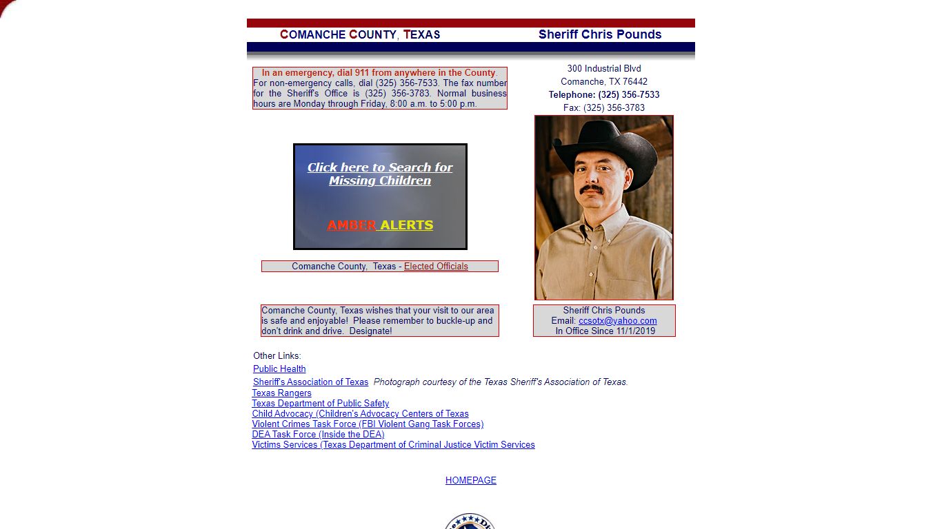 Comanche County, Texas - Sheriff Chris Pounds