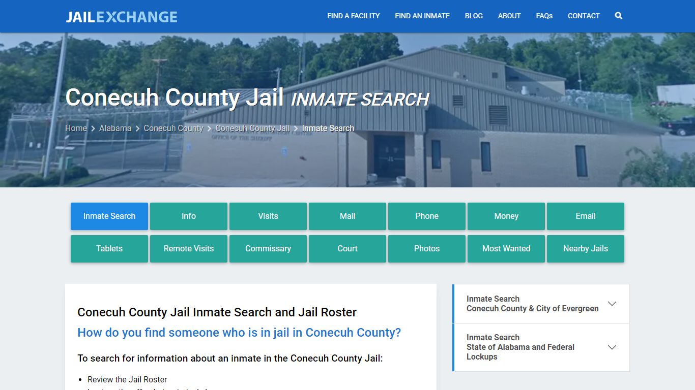 Inmate Search: Roster & Mugshots - Conecuh County Jail, AL