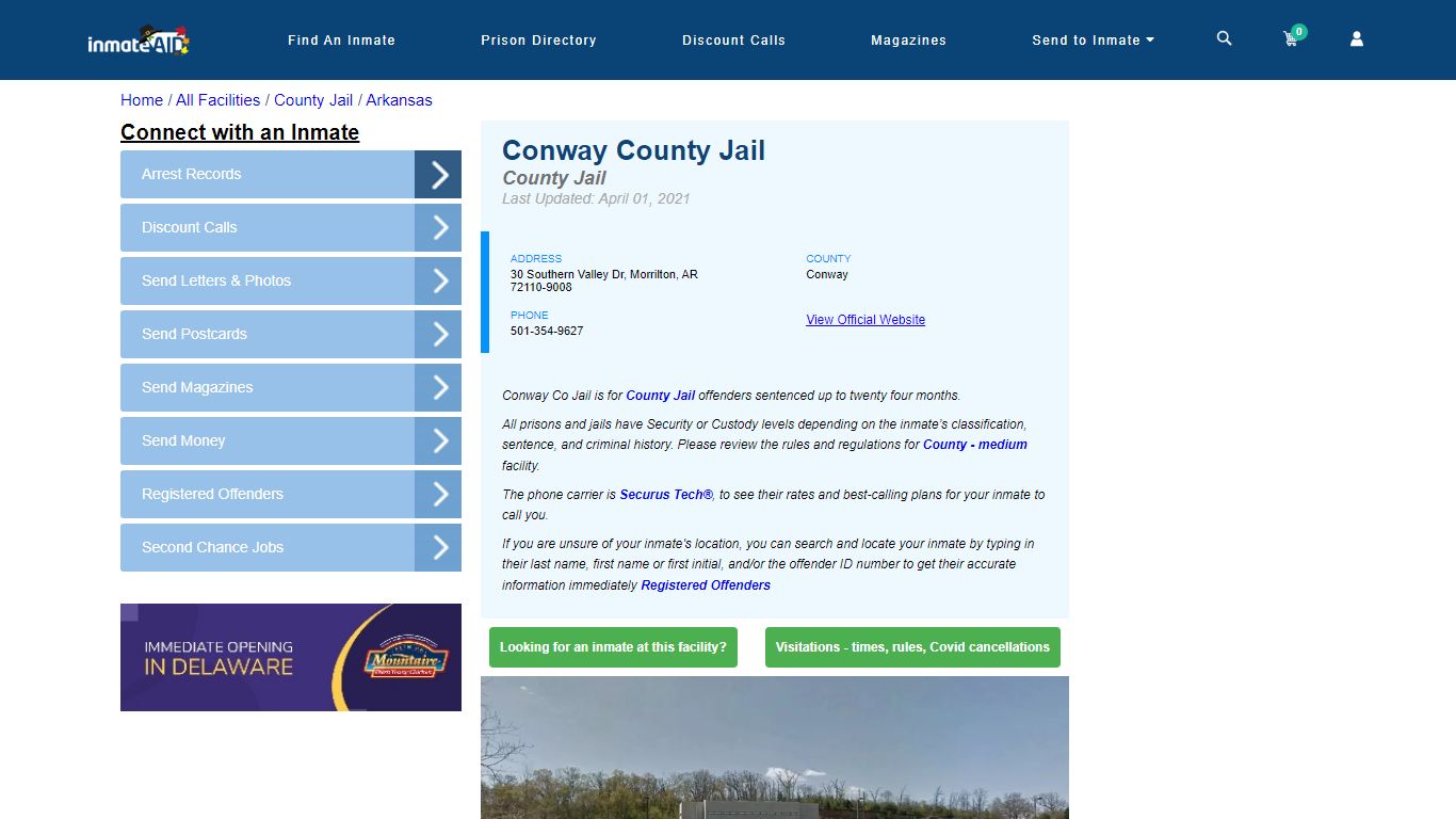 Conway County Jail - Inmate Locator - Morrilton, AR
