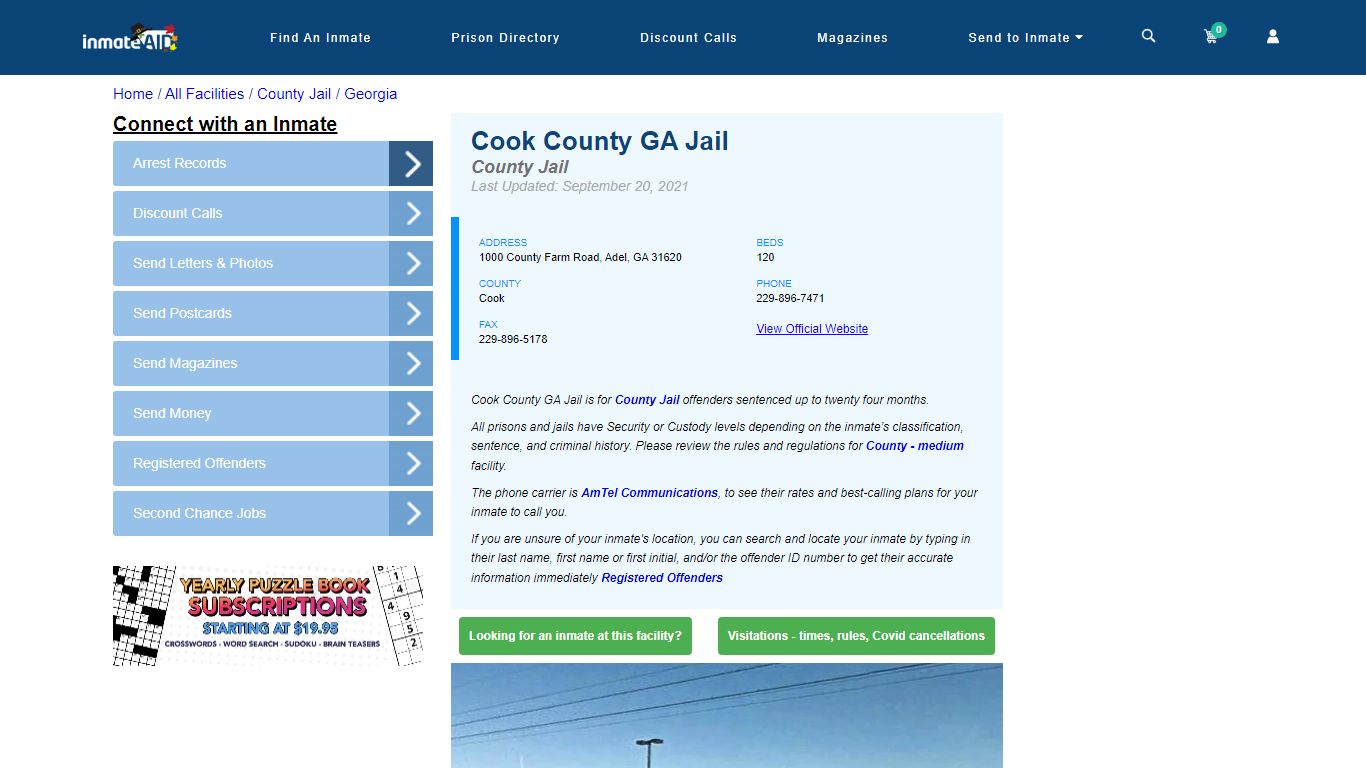 Cook County GA Jail - Inmate Locator - Adel, GA