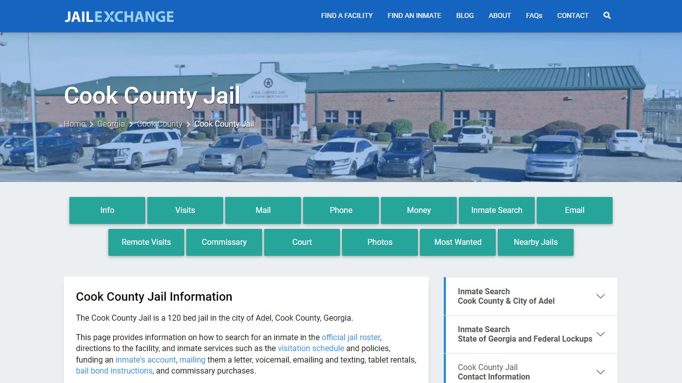 Cook County Jail, GA Inmate Search, Information