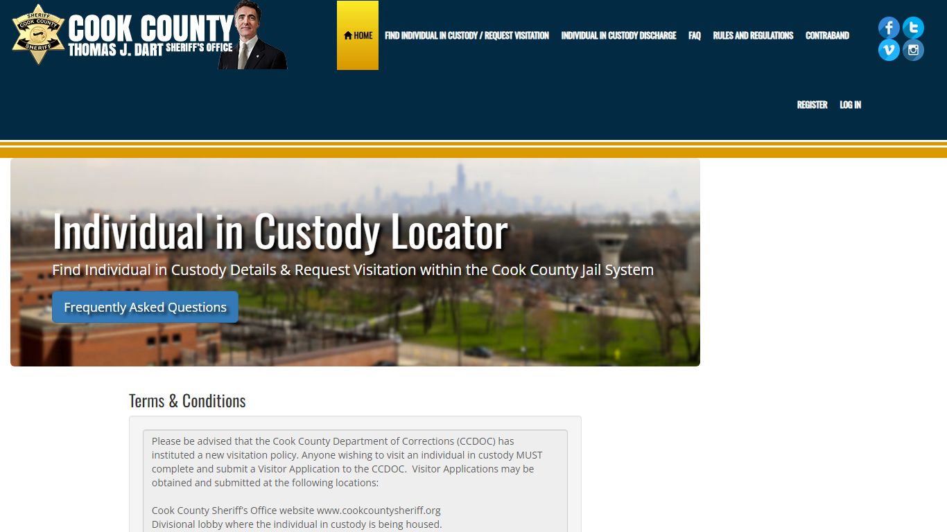 Individual in Custody Locator
