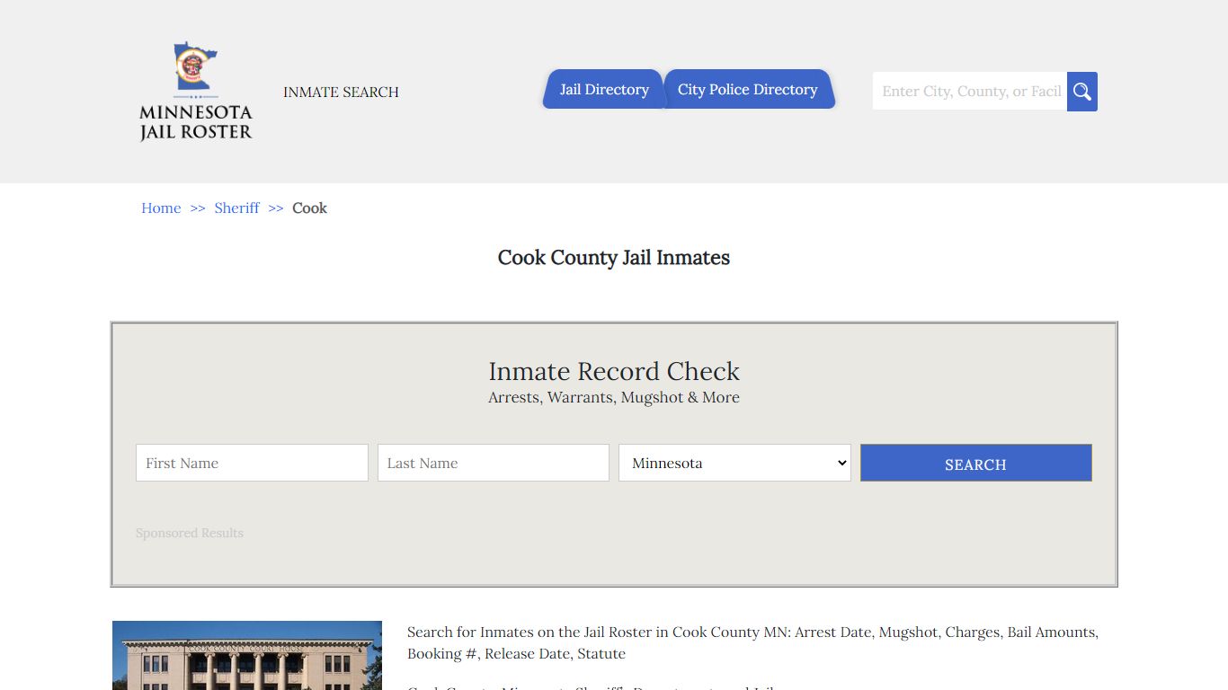 Cook County Jail Inmates | Jail Roster Search - Minnesota Jail Roster