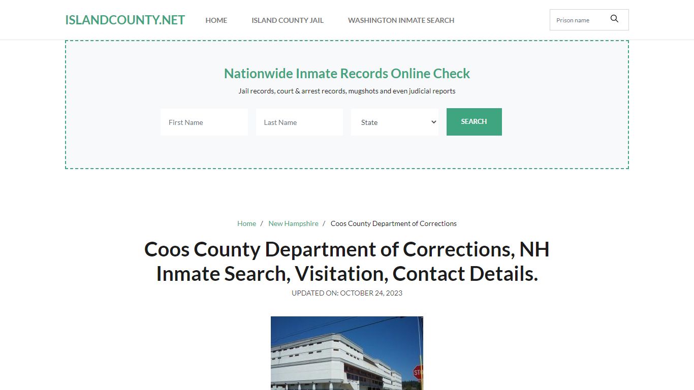 Coos County Department of Corrections, NH Inmate Roster Search ...