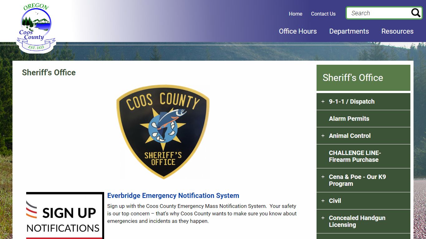Sheriff's Office | Coos County OR