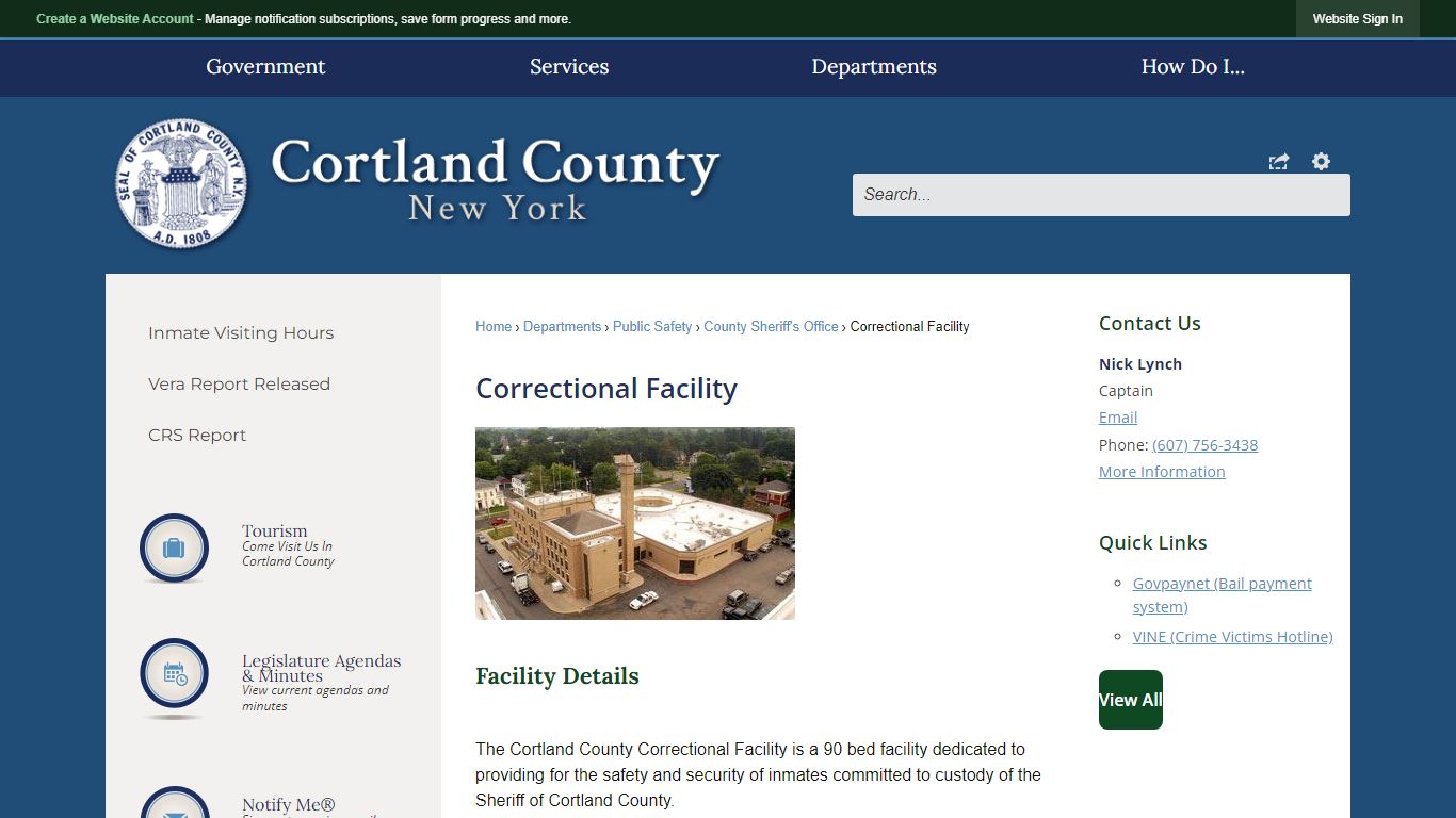 Correctional Facility | Cortland County, NY