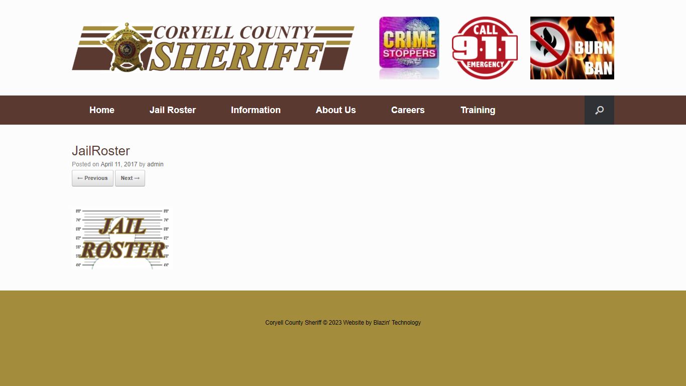 JailRoster – Coryell County Sheriff