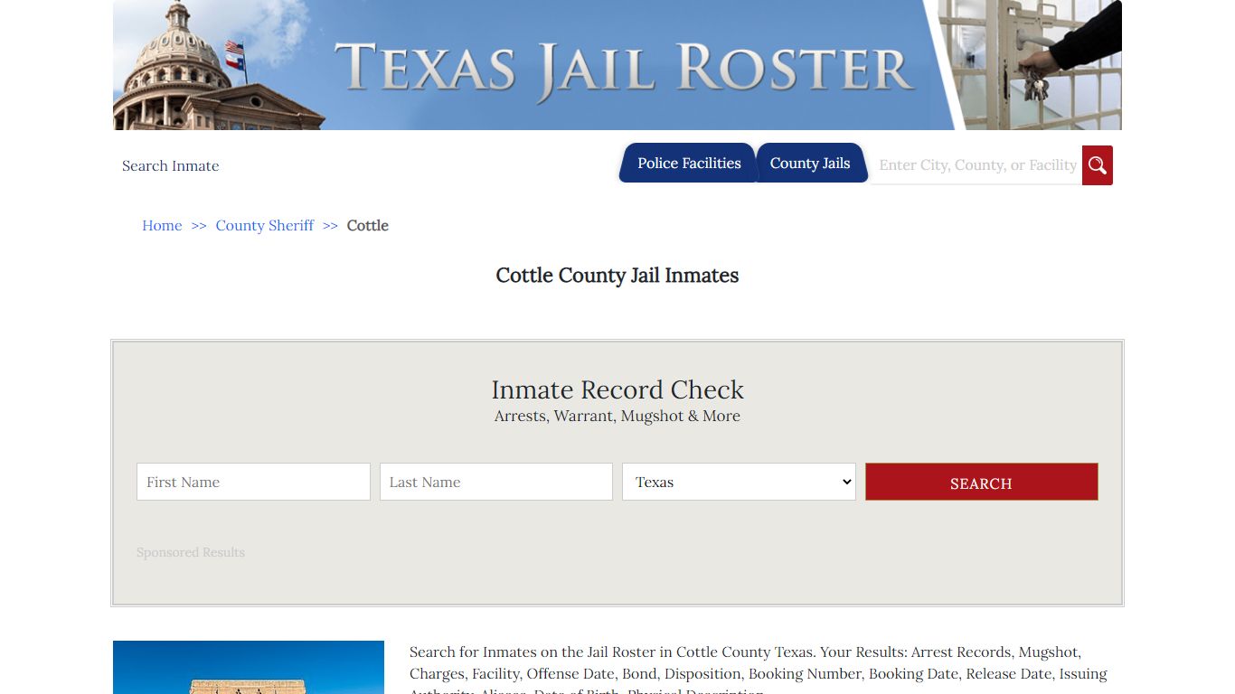 Cottle County Jail Inmates | Jail Roster Search