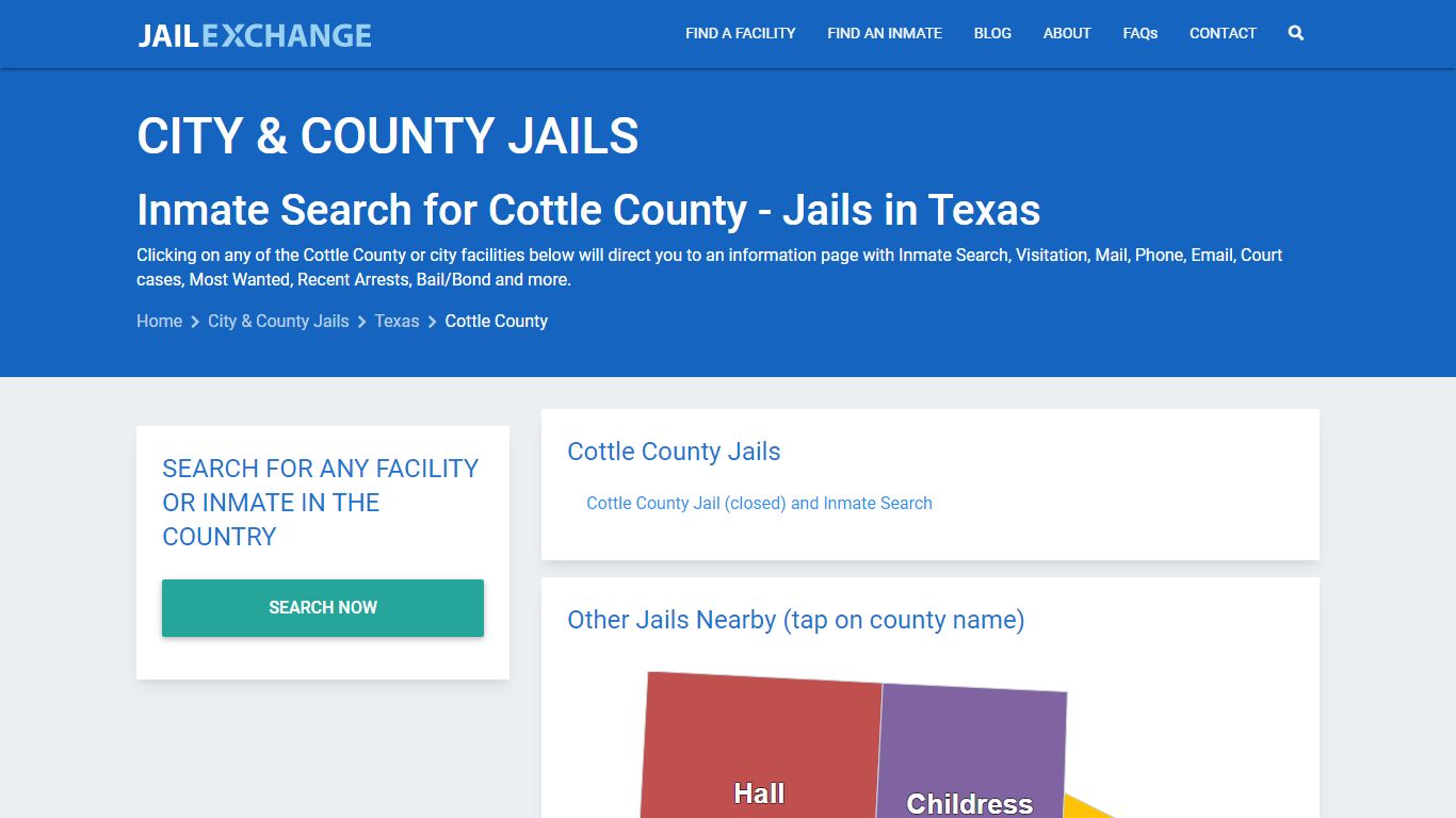 Inmate Search for Cottle County | Jails in Texas - Jail Exchange