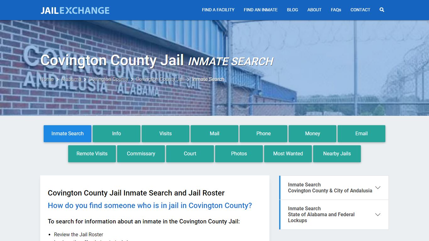 Inmate Search: Roster & Mugshots - Covington County Jail, AL