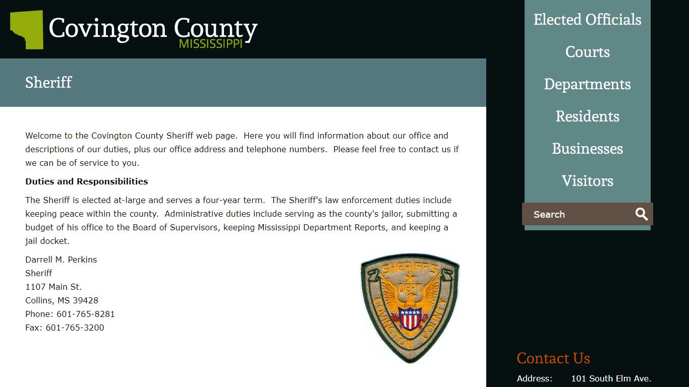 Sheriff | Covington County - Mississippi