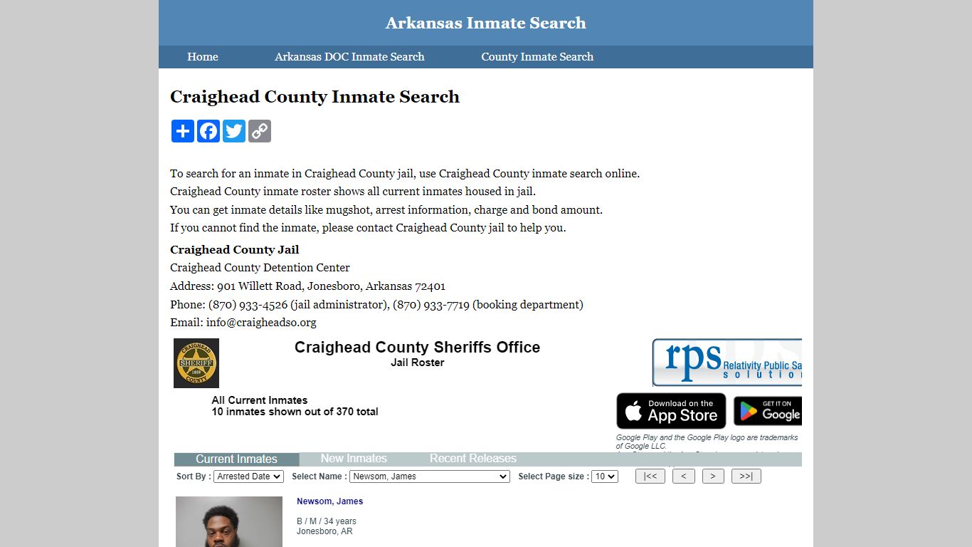 Craighead County Inmate Search