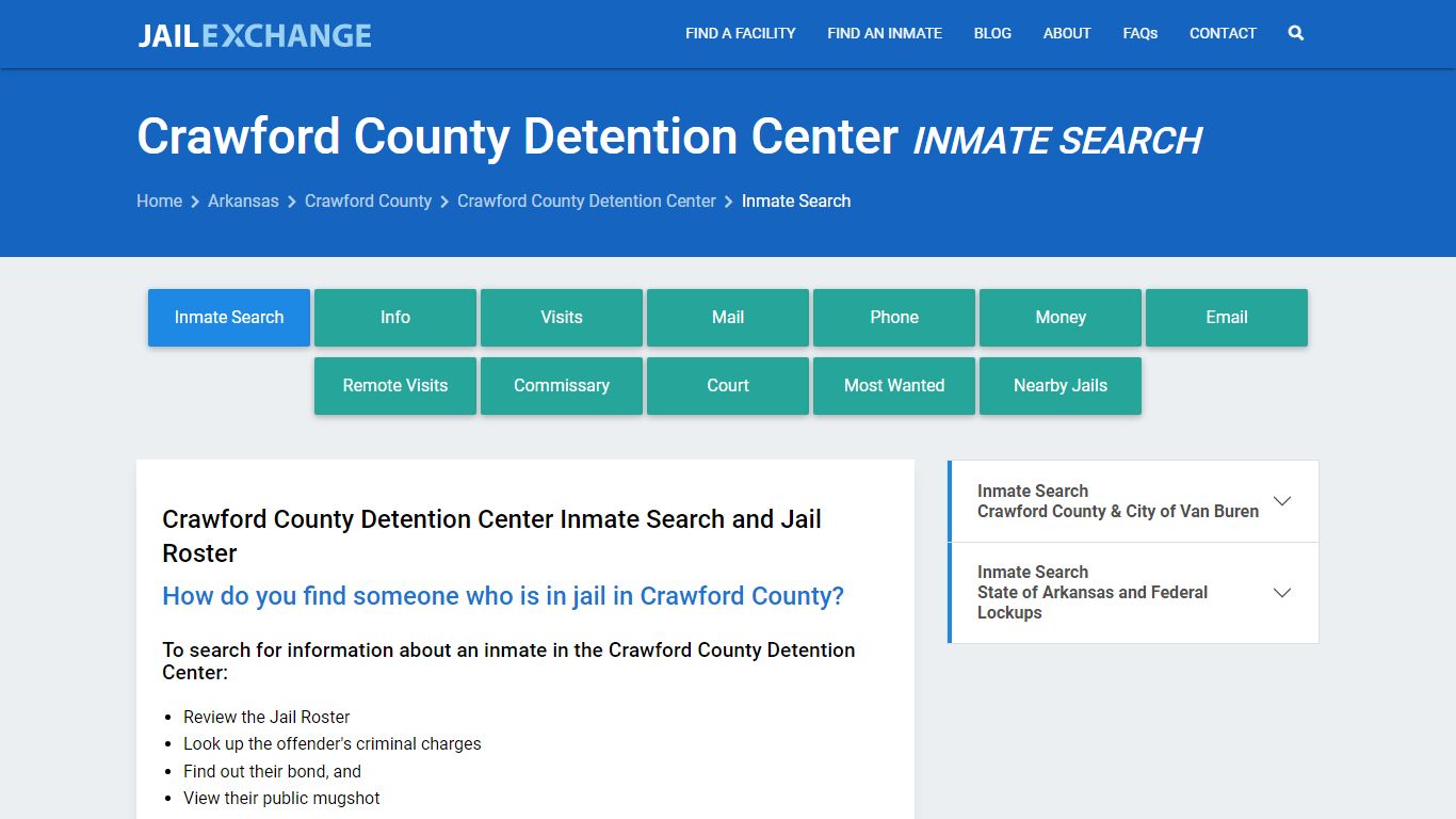 Crawford County Detention Center Inmate Search - Jail Exchange