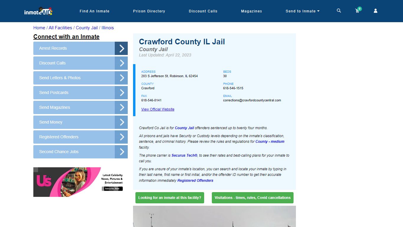 Crawford County IL Jail - Inmate Locator - Robinson, IL