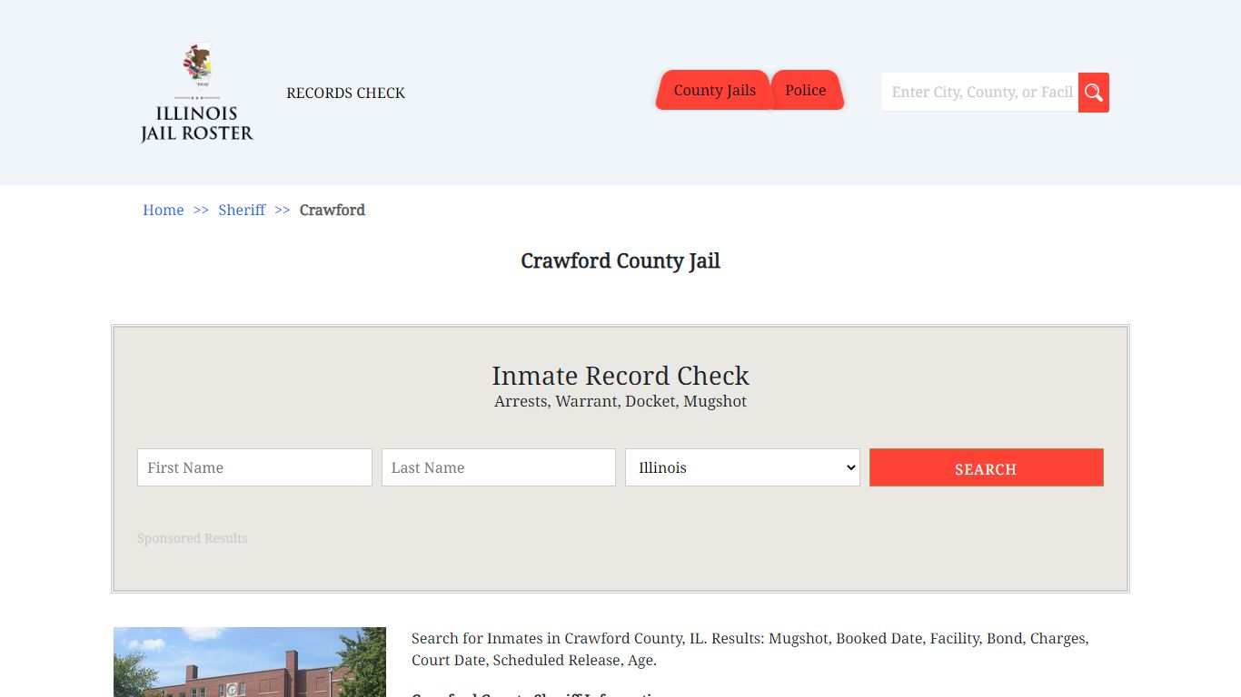 Crawford County Jail | Jail Roster Search
