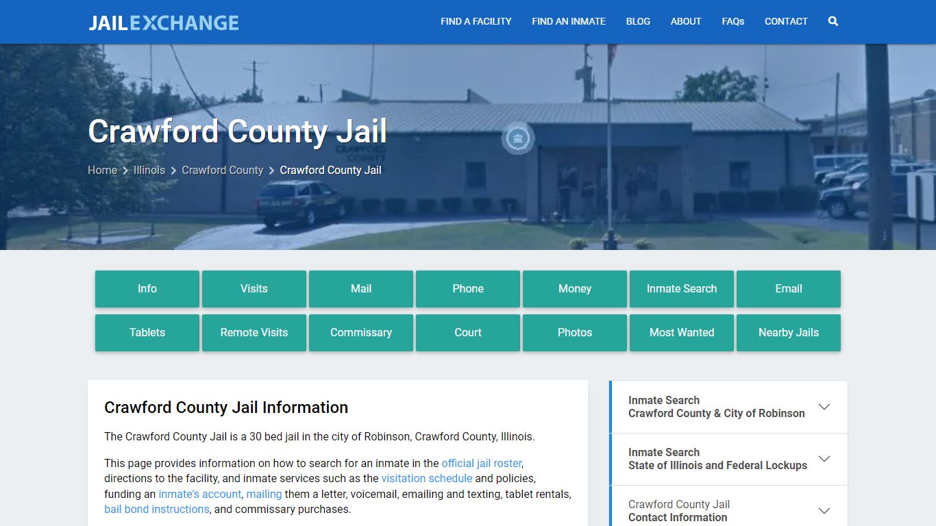 Crawford County Jail, IL Inmate Search, Information