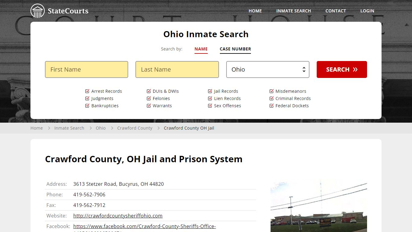 Crawford County OH Jail Inmate Records Search, Ohio - StateCourts