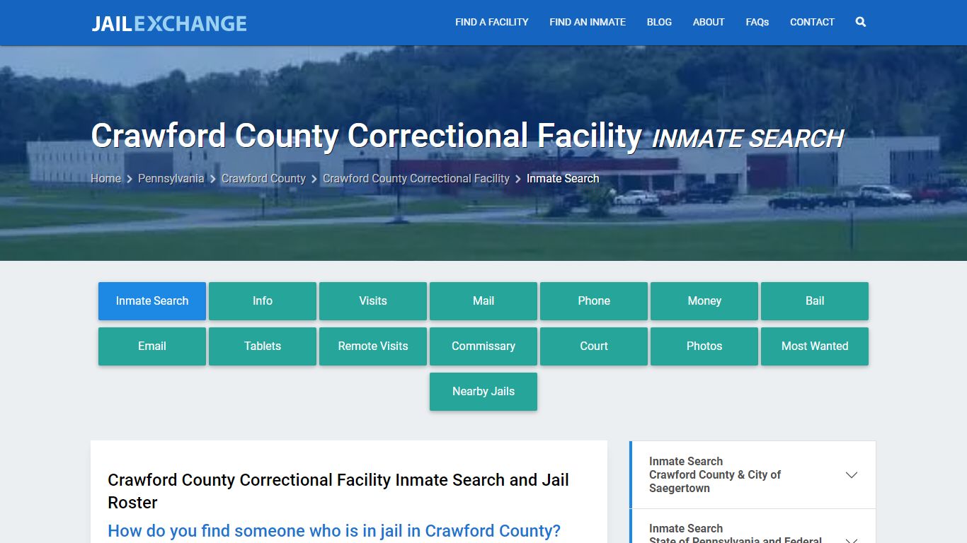 Crawford County Correctional Facility Inmate Search - Jail Exchange