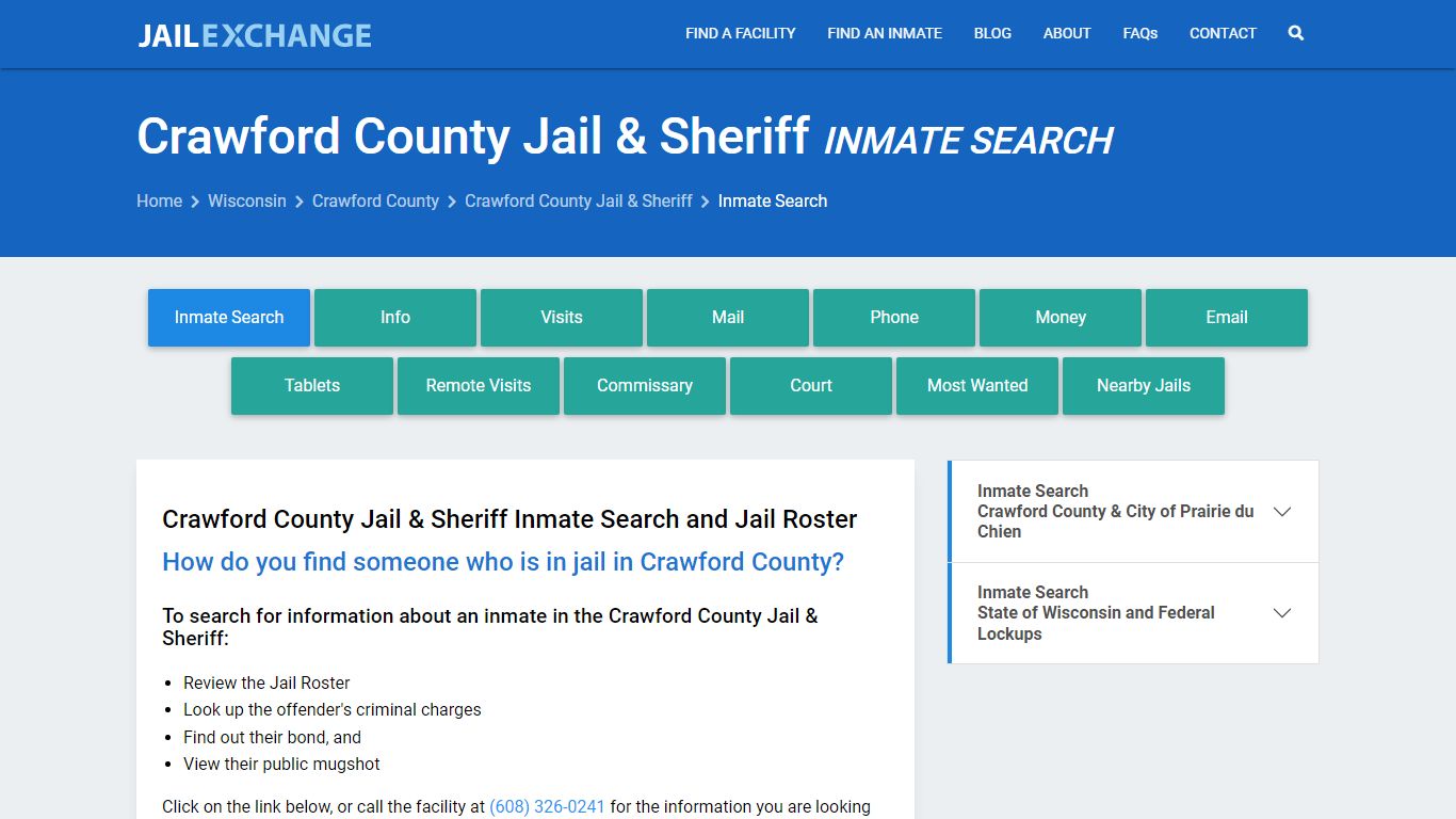 Crawford County Jail & Sheriff Inmate Search - Jail Exchange