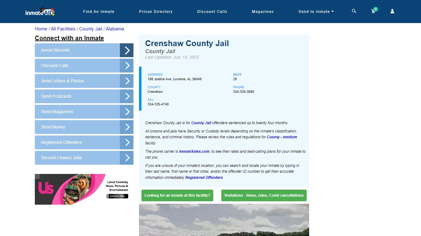 Crenshaw County Jail - Inmate Locator - Luverne, AL