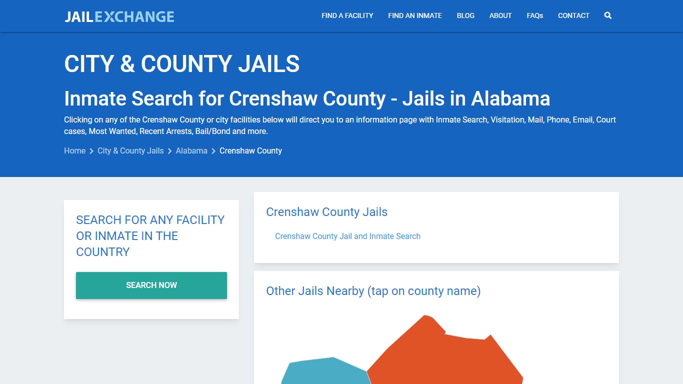 Inmate Search for Crenshaw County | Jails in Alabama - Jail Exchange