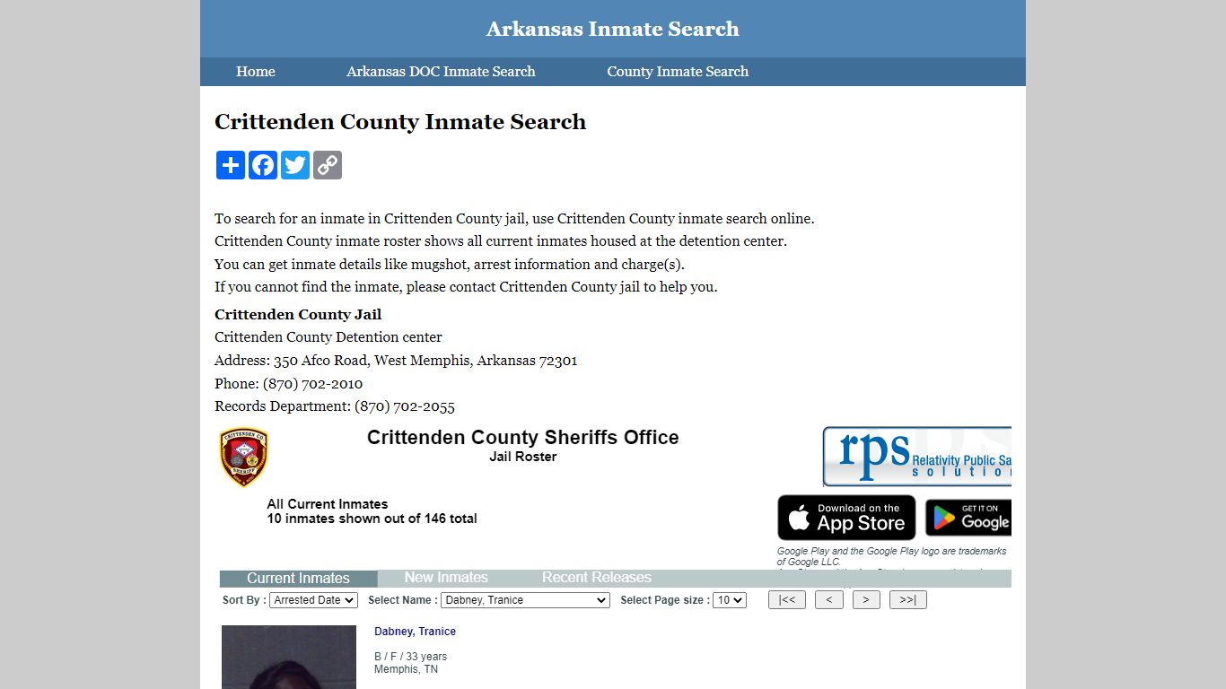 Crittenden County Inmate Search