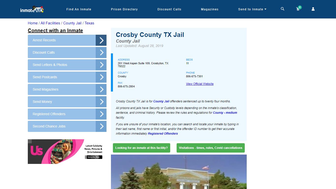 Crosby County TX Jail - Inmate Locator - Crosbyton, TX