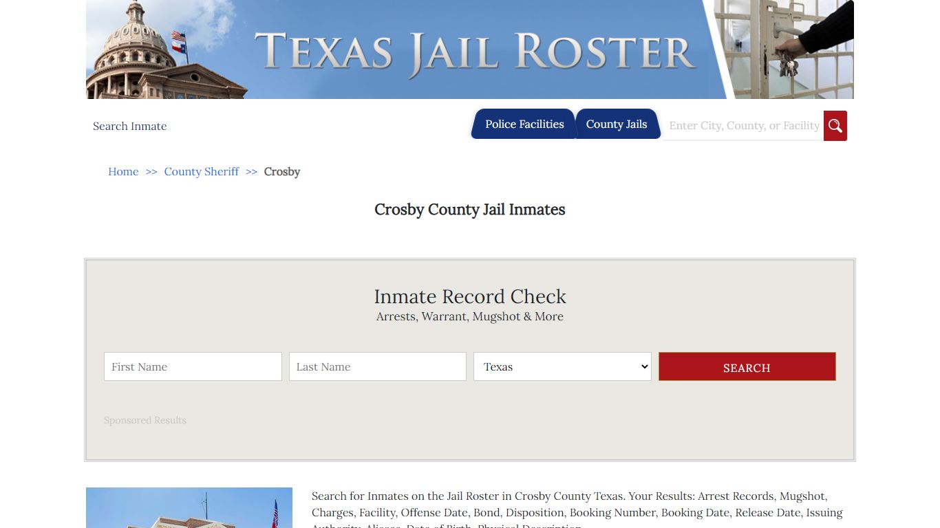 Crosby County Jail Inmates | Jail Roster Search