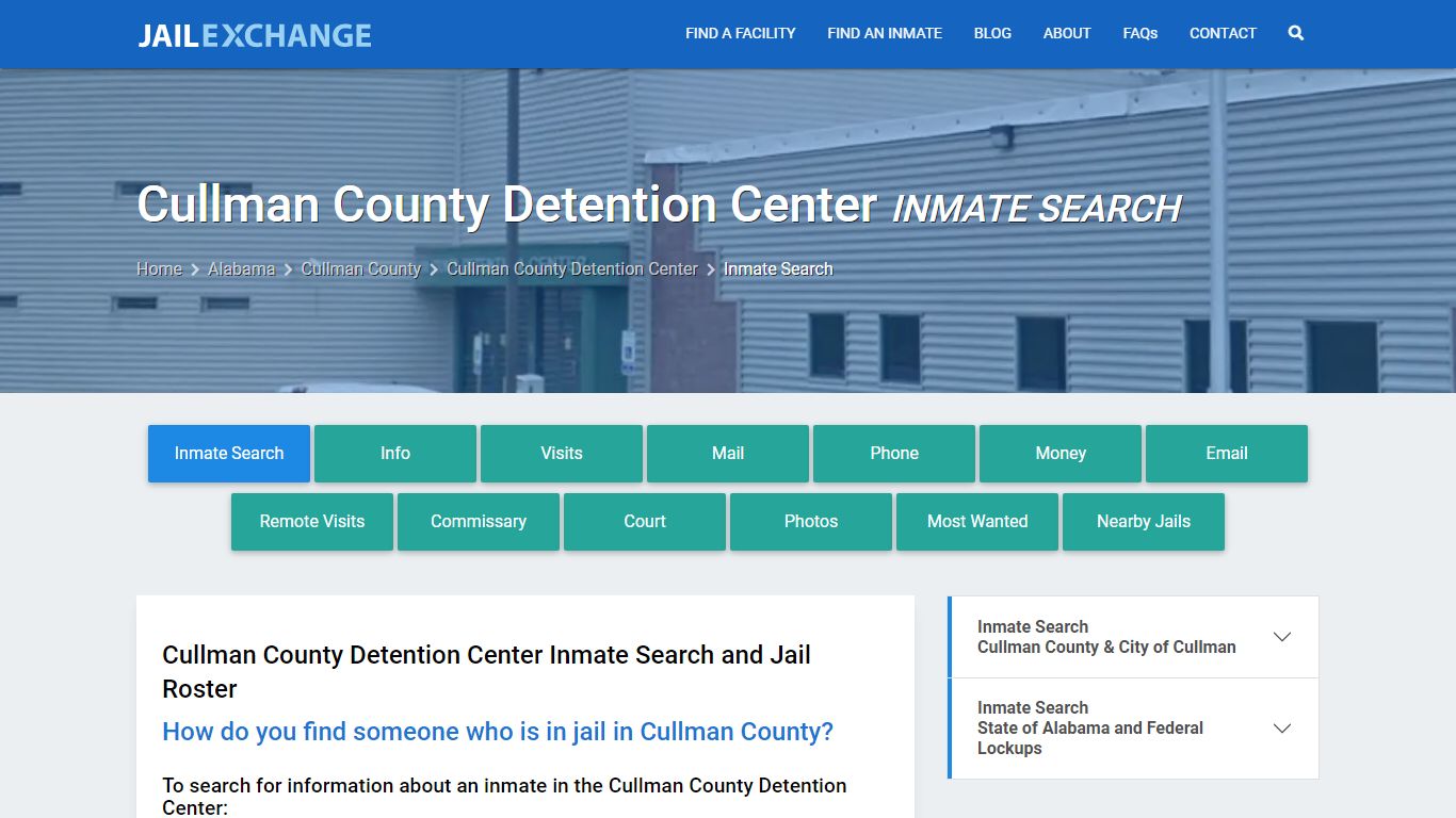 Cullman County Detention Center Inmate Search - Jail Exchange