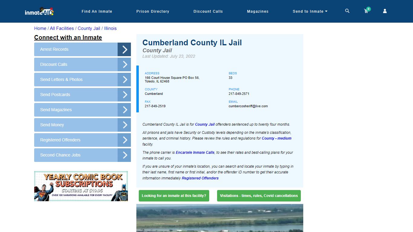 Cumberland County IL Jail - Inmate Locator - Toledo, IL