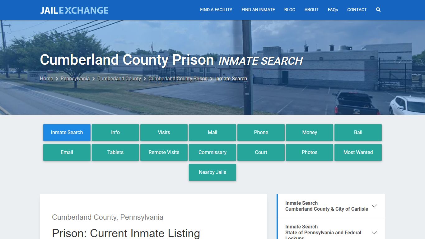 Cumberland County Prison Inmate Search - Jail Exchange