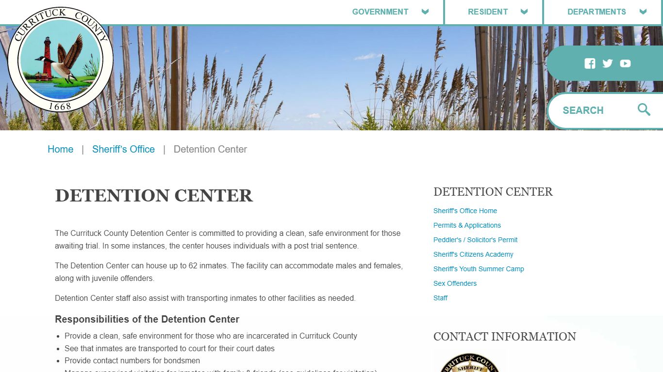 Detention Center – Currituck County - Currituck County, North Carolina