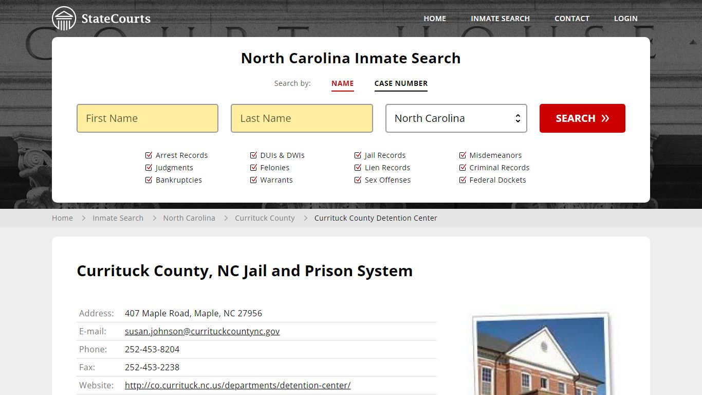 Currituck County Detention Center Inmate Records Search, North Carolina ...