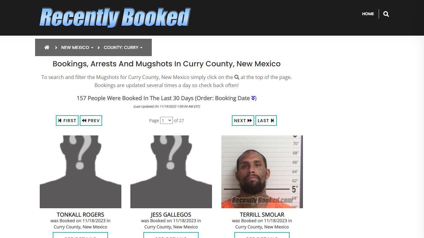 Bookings, Arrests and Mugshots in Curry County, New Mexico