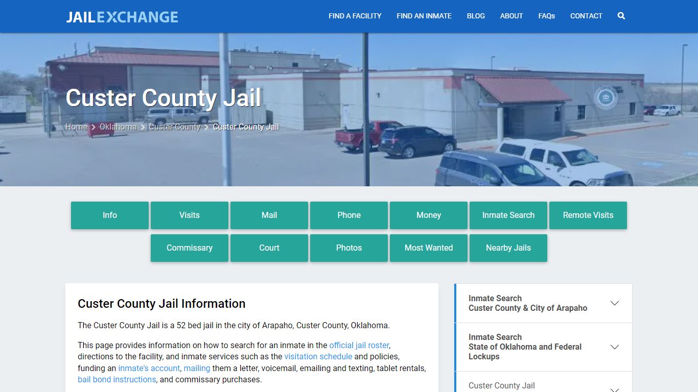 Custer County Jail, OK Inmate Search, Information
