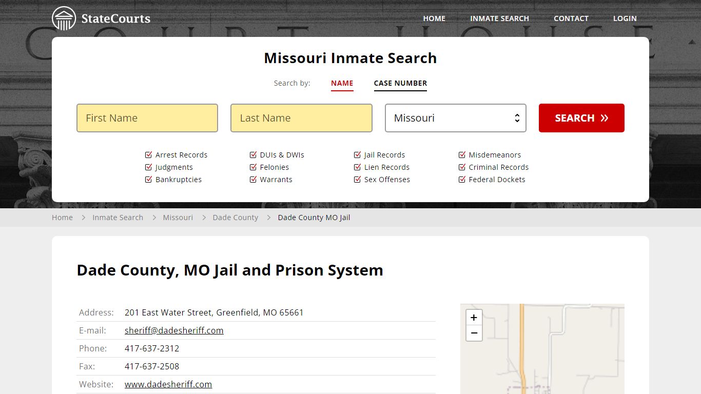 Dade County MO Jail Inmate Records Search, Missouri - StateCourts