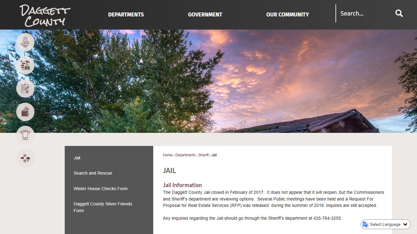 Jail | Daggett County, UT - Official Website