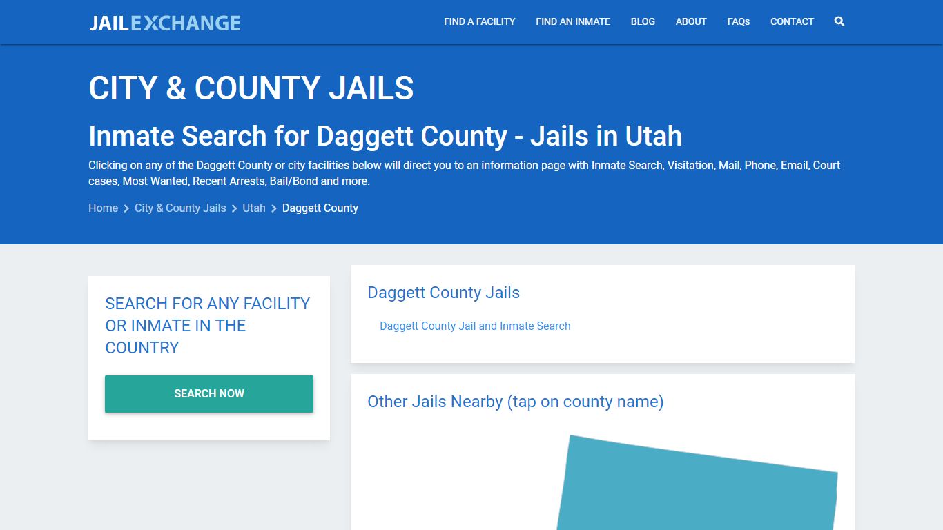 Inmate Search for Daggett County | Jails in Utah - Jail Exchange
