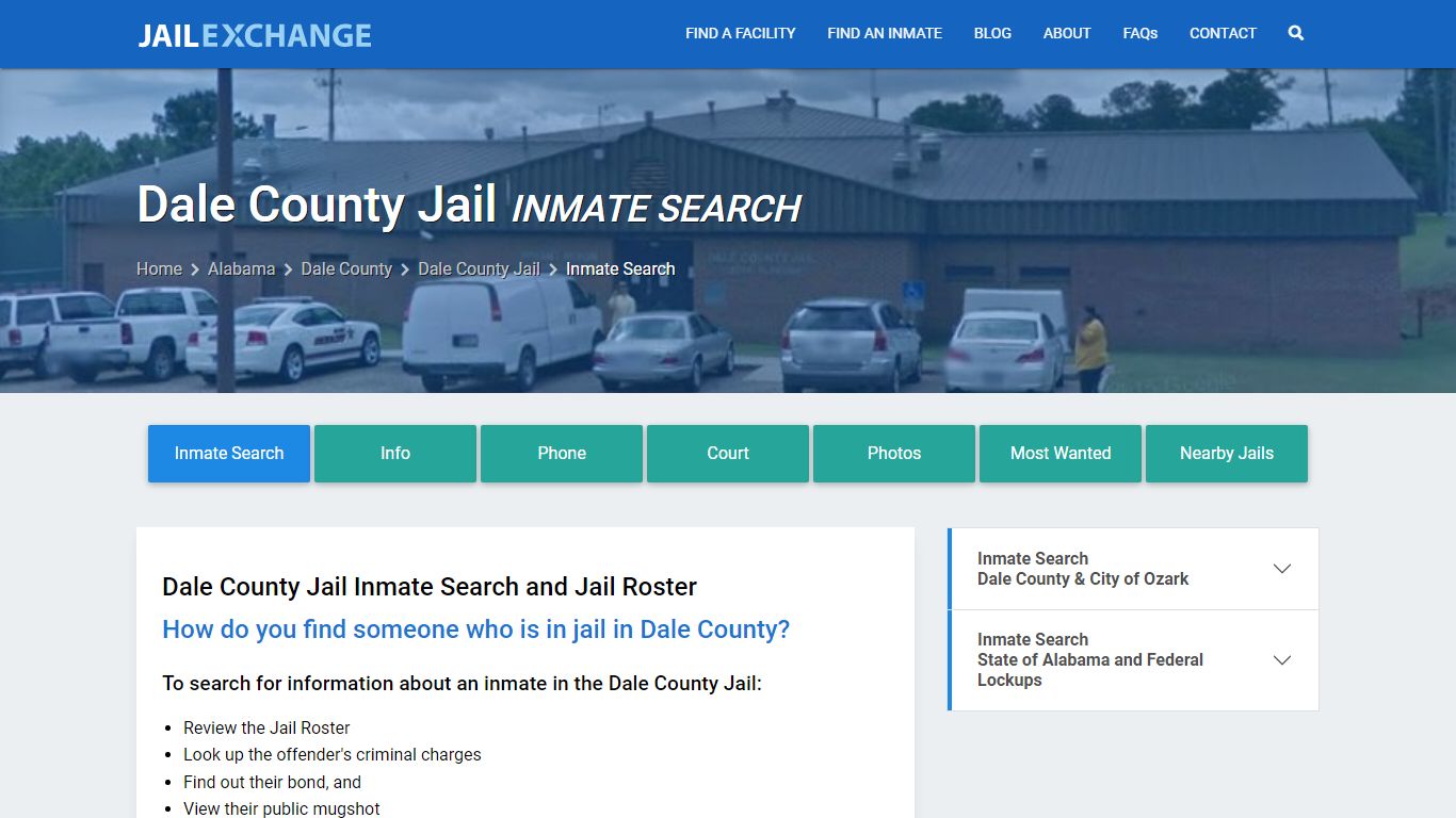 Inmate Search: Roster & Mugshots - Dale County Jail, AL