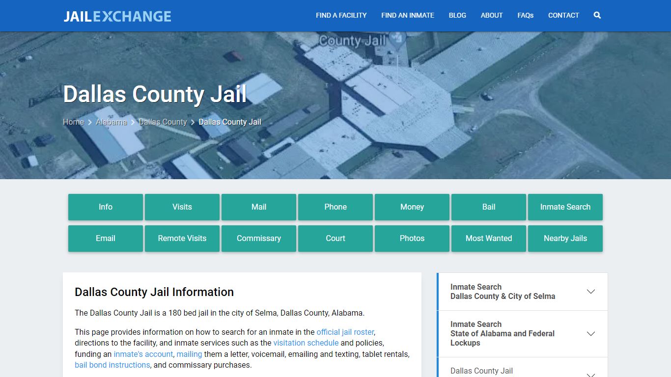 Dallas County Jail, AL Inmate Search, Information