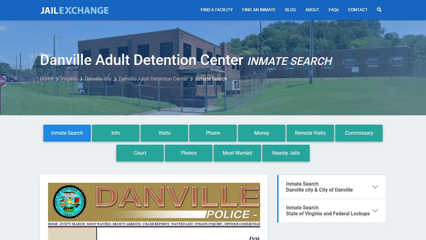 Danville Adult Detention Center Inmate Search - Jail Exchange