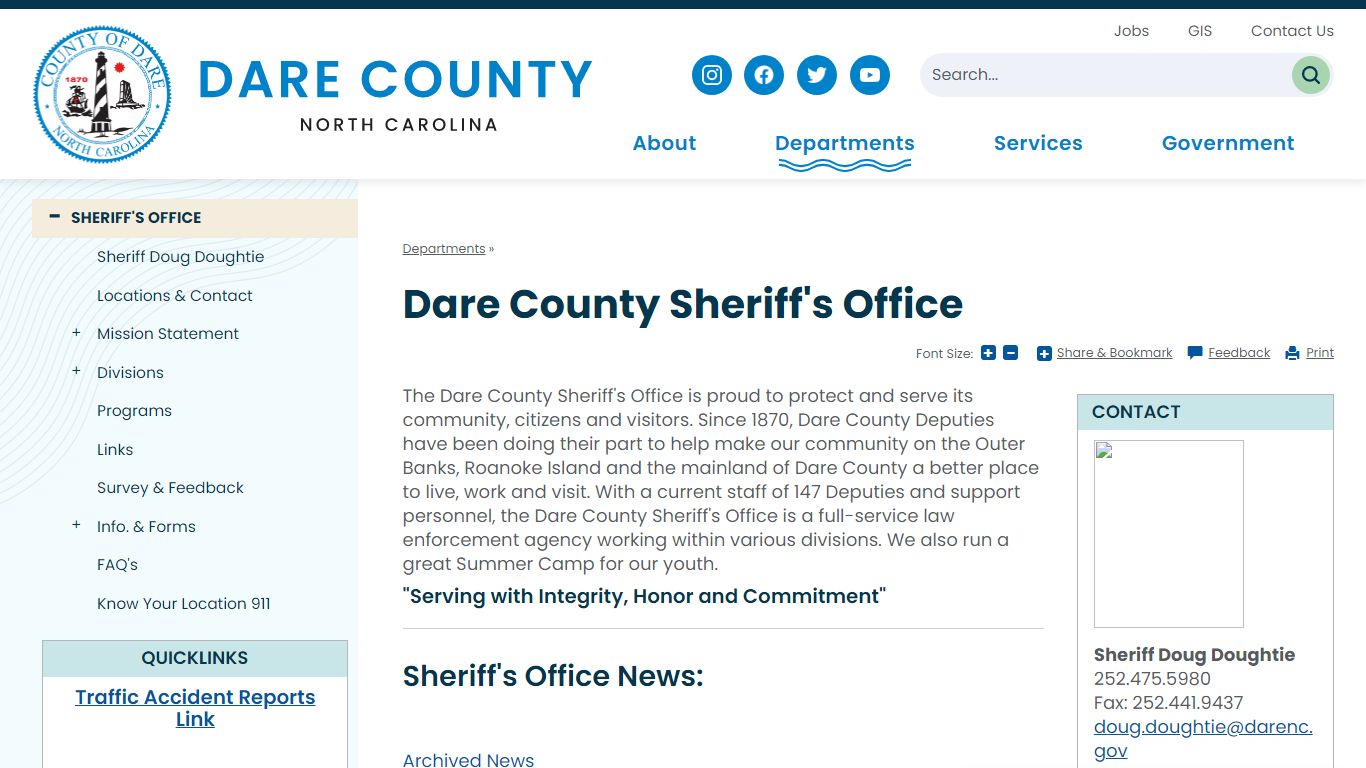 Dare County Sheriff's Office | Dare County, NC