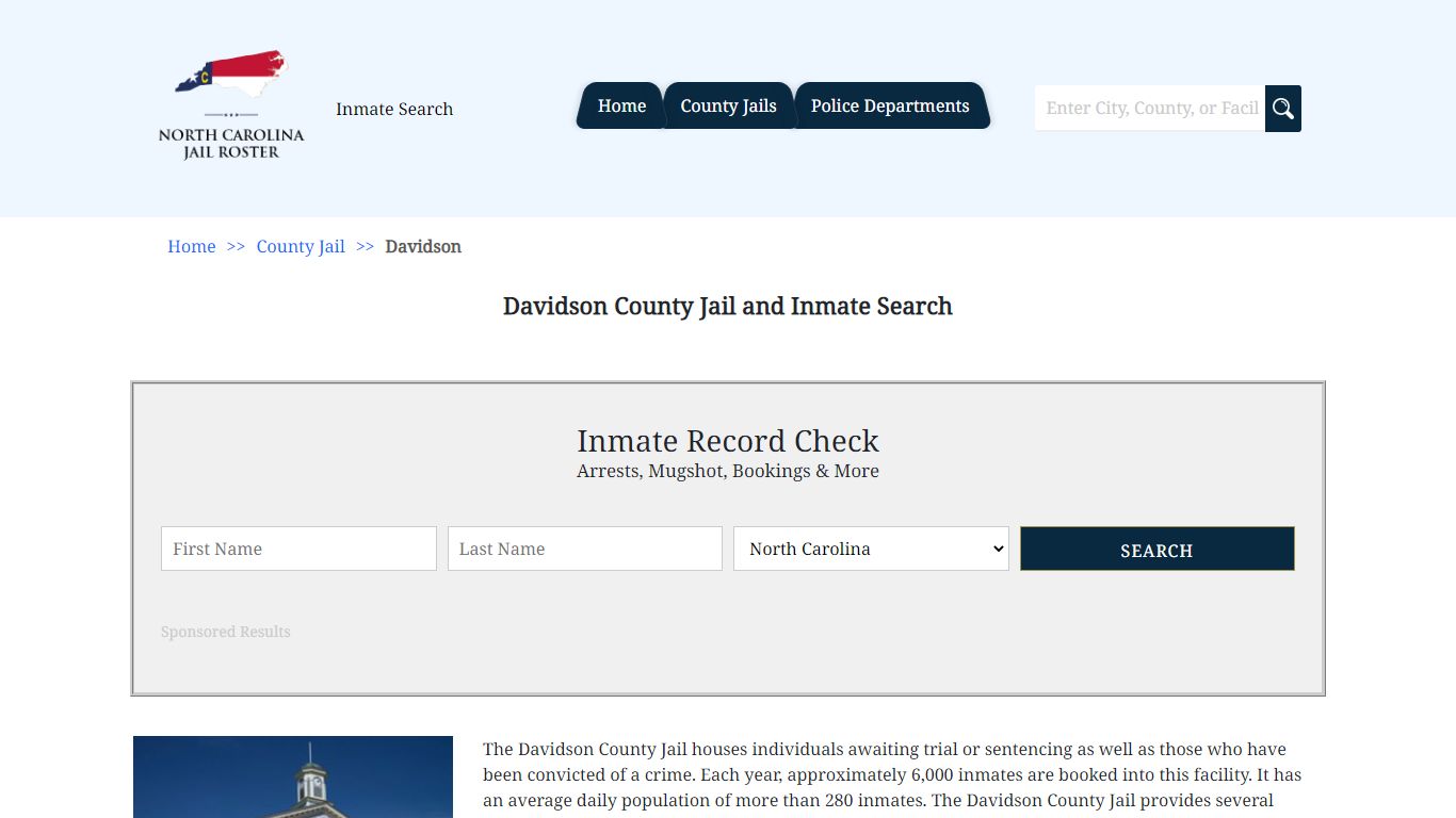 Davidson County Jail and Inmate Search | North Carolina Jail Roster