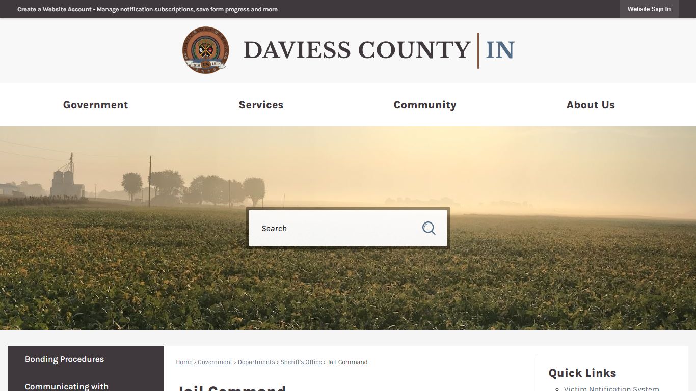 Jail Command | Daviess County, IN